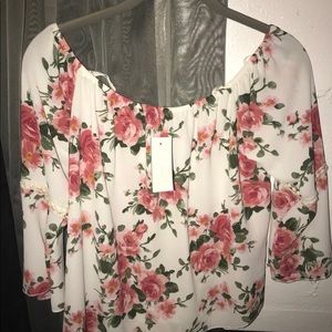 Flower long sleeve top